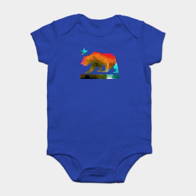 California State Bear (fractal colors) Baby Bodysuit by robotface